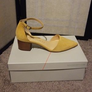 Sole Society Pointy Toe Block Heels